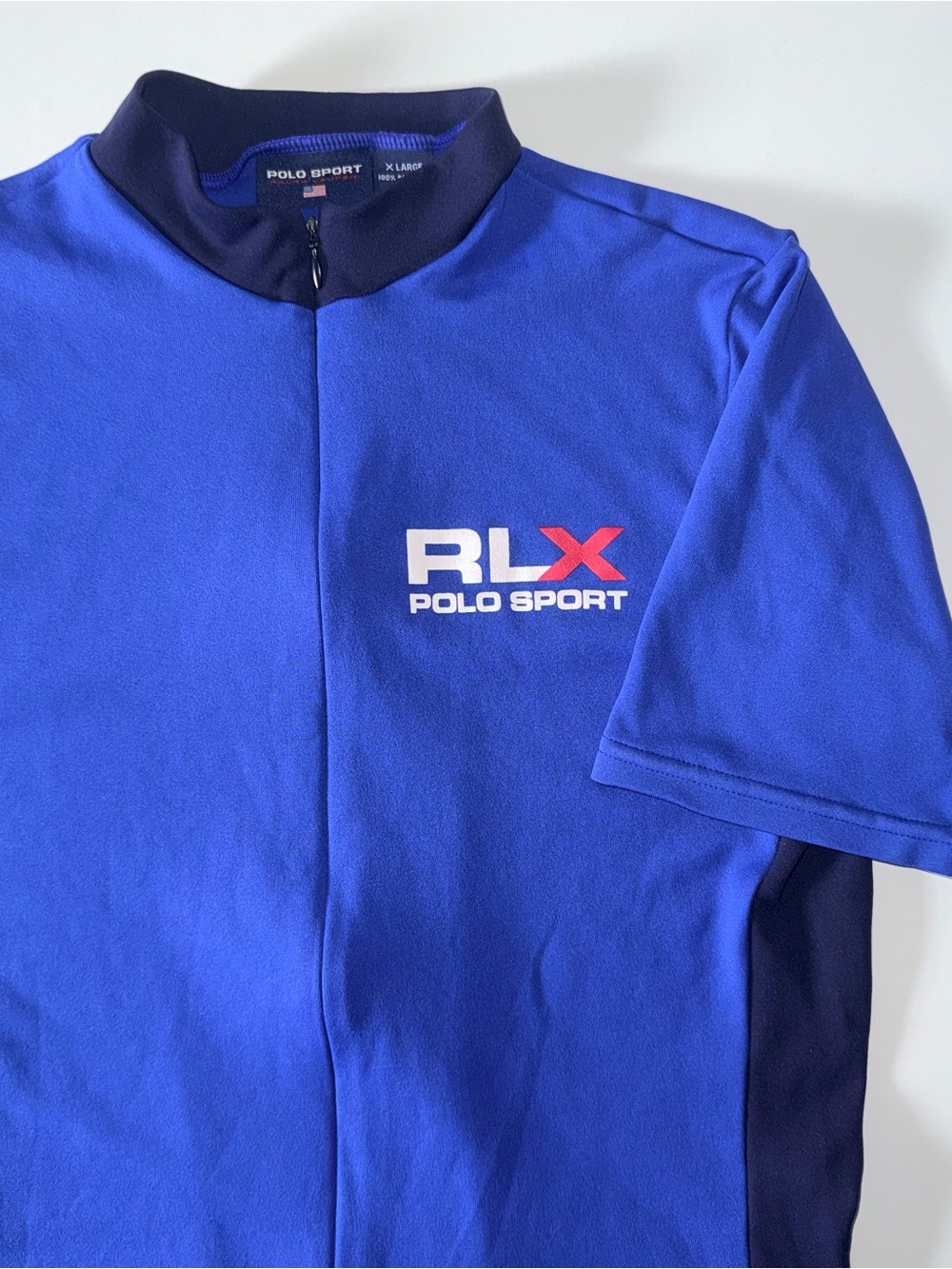 Polo Sport RLX Cycling Jersey Men's XL Blue Performance Lightweight